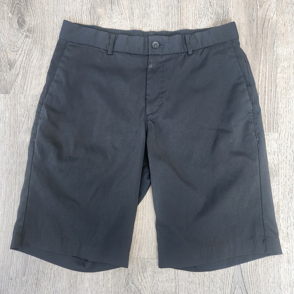 Nike Dri-Fit Men's Flat Front Golf Casual Shorts Black Size 30 Medium READ - Picture 1 of 11
